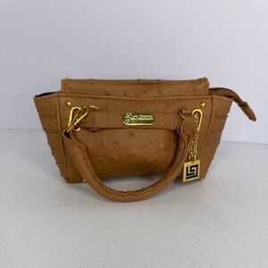 Lori‎ Greiner Tan Mini Satchel Purse with Gold Accents